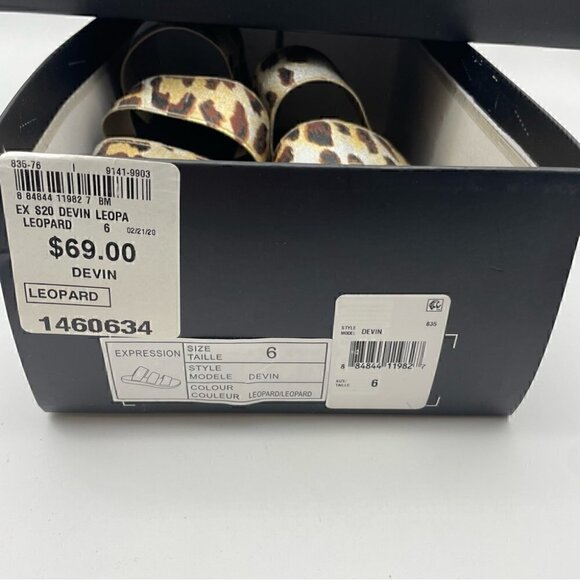 NWT Metallic Platform Leopard Devin Sandals, Sz 6 - Picture 8 of 10